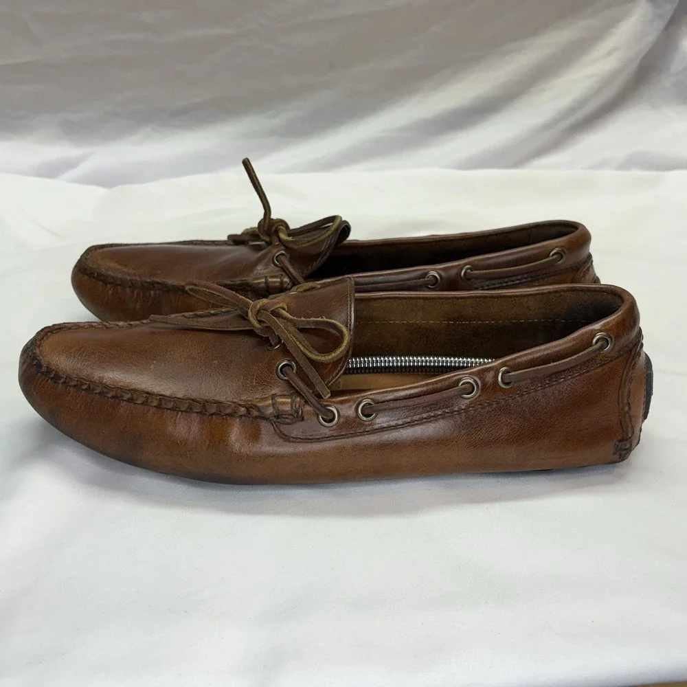 Cole Haan Gunnison Loafers Men's US 10 M Driving Moc Brown Leather Slip On Shoes
